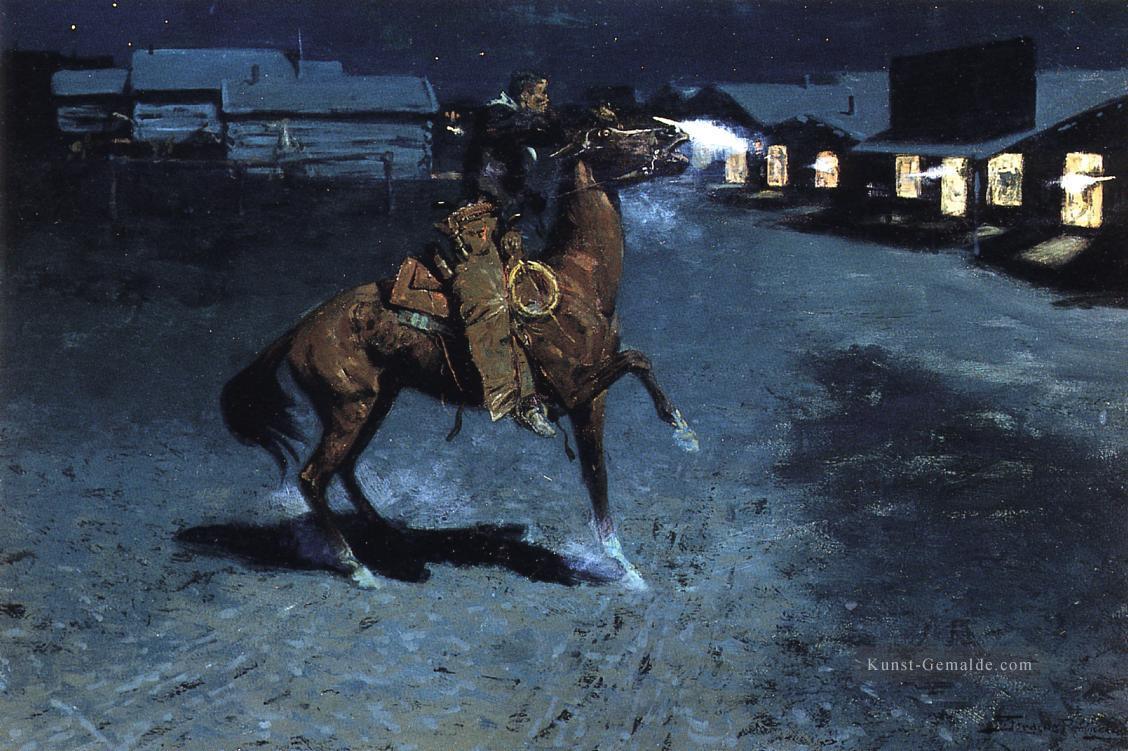 Ein Arguement mit der Stadt Marshall Frederic Remington Cowboy Ölgemälde